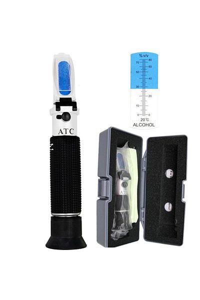 Choice with box Handheld 0-80% Alcohol Refractometer For Spirits Household Liquor Brewing Refractometer Alc