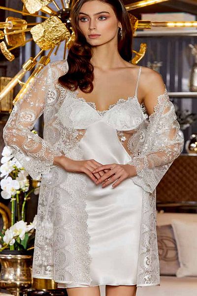 Jeremi Satin Nightgown and Dressing Gown Set