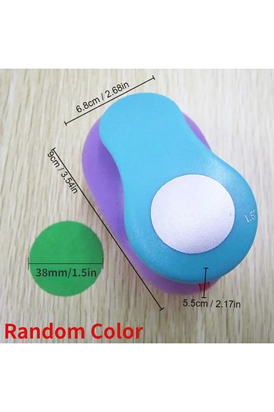 Choice 1 38MM -Color Random 8/16/25/38/50mm Random Color Circle Punch DIY Embossing Punches Scrapbooking Ma