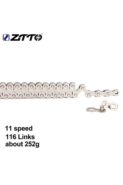 ZTTO 11s Silver Bicycle Silver Chain 7s 8s 9s 10s 11s 12s Speed Chain High Quality Durable Single Sp