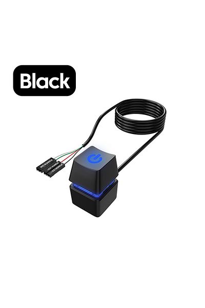 Choice 1.8m Black Computer Desktop Switch 1.8m Colorful LED Lights PC Motherboard External Start Power OnOf