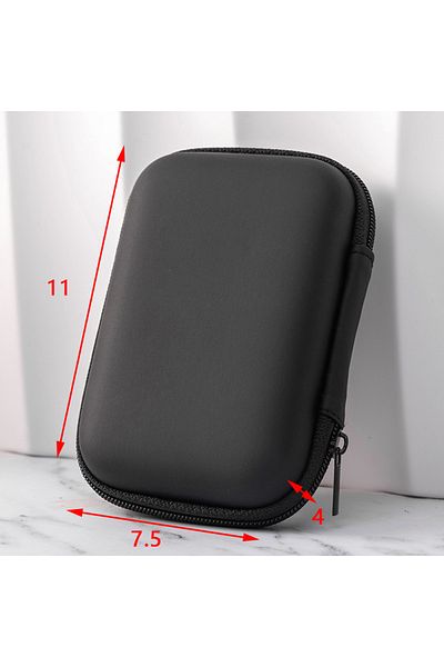 KOQZM 11x7.5x4 Portable Mini 3C Hard Shell Digital Gadgets Storage Bag Artificial Leather Earphone Charger