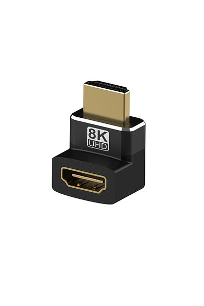 Choice محول 8K HDMI ZJ 270D متوافق مع HDMI بدقة 8K بزاوية 90 درجة ومحول بزاوية قائمة 90 درجة ومحول بزاوية 270 درجة