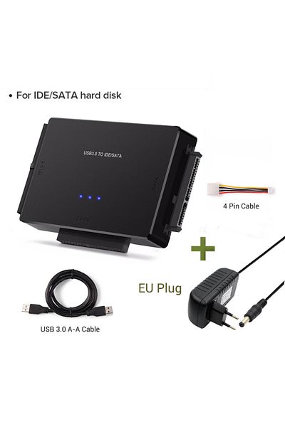 congdi 100cm EU Adapter USB 3.0 to SATA IDE Hard Disk Adapter Converter Cable for 3.5 2.5 inch HDD/SSD CD D