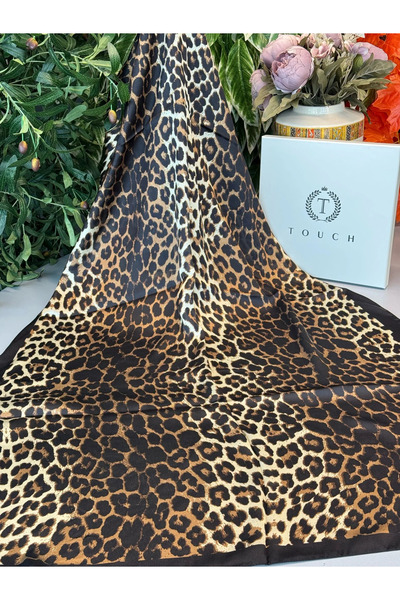 Oxygen Scarfs Touch Imported Leopard Voile Silk Shawl