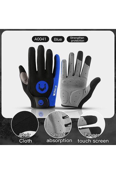 Choice L A0050-BU Sports Cycling Gloves Breathable Non-slip MTB Road Bike Gloves Touch Screen Men Women Out
