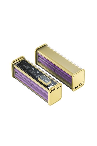Choice Yellow Professional 22.5W DIY Battery Charger Case PD Fast Charging Case Welding for 8PCS 18650 Poly