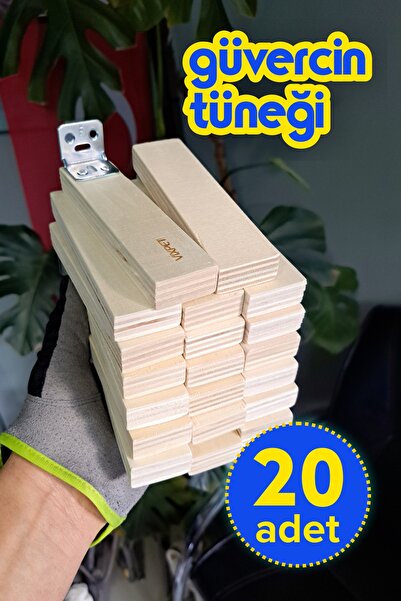 Vixpet Tünelife Ahşap Güvercin Tüneği 14 cm | 20 Adet | Bekar Tüneği | Ahşap Tünek | Dinlenme Tüneği