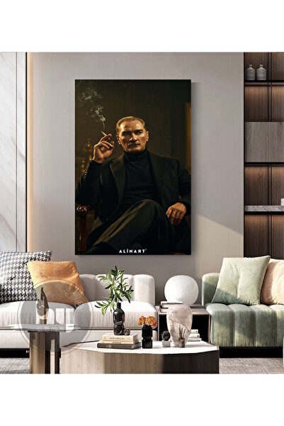 Tunax TABLIE PE PÂSLĂ ASİL ATATURK, DECOR DE PERETE PENTRU CASĂ, SALON, BIROU...