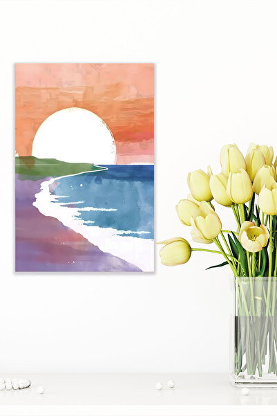 qoeuyl boutique Ελαιοχρωματισμός με ρετρό θέμα τοπίου No:12 18x27 MDF Ξύλινη ...