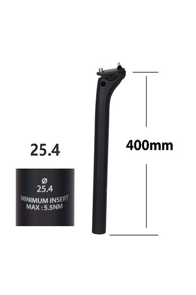 ELITA ONE 25.4x400mm Elitaone Mtb Carbon Seat Post 20mm Offset 25.4-31.6mm Clamp 350-450mm Length Mountain/roa