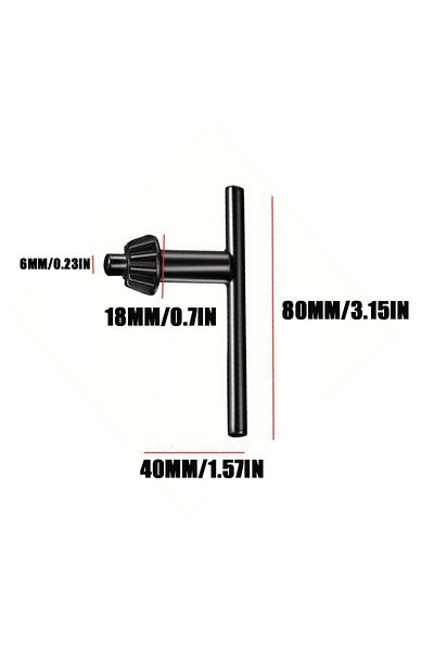 Choice Black 1PC Drill Bit Chuck Key universal Chuck Key Drilling Electric Tool Replacement Chuck Chuck Ke