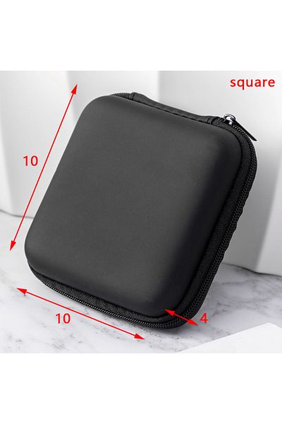 KOQZM 10x10x4 Portable Mini 3C Hard Shell Digital Gadgets Storage Bag Artificial Leather Earphone Charger