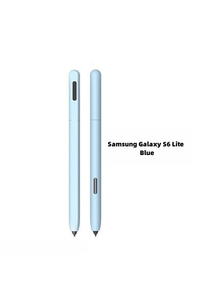 Choice حافظة قلم رصاص من السيليكون لجهاز S6 Lite-أزرق، غطاء قلم اللمس اللوحي بلون سادة لجهاز Samsung Galaxy Tab S