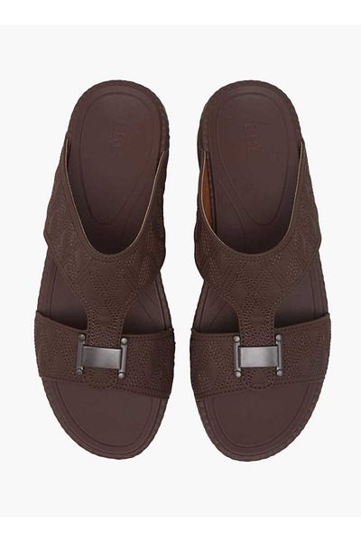 LBL by Shoexpress Men's Buckle Accent Quilted Slip-On Arabic Sandals