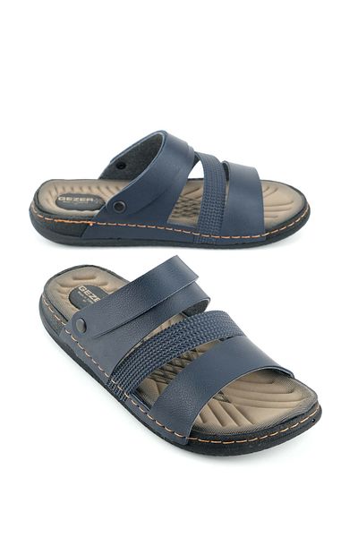 GEZER Summer Men's Faux Leather Comfortable Sole Sandals Slippers