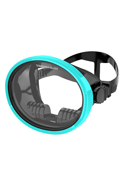 Choice قناع غوص بيضاوي أخضر أسود، قناع صيد بالرمح، نظارات غوص بانورامية واسعة...