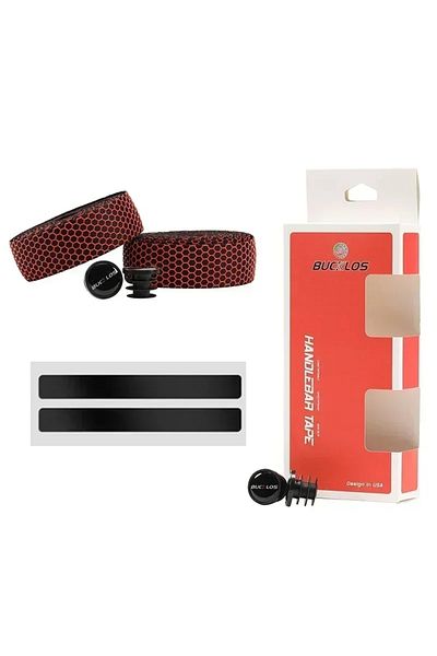 BUCKLOS Red Road Bike Tapes Silicone Bike Handlebar Cover Soft Anti-slip Bike Handlebar Tapes Band R