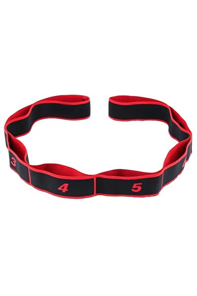 Choice أشرطة مقاومة للتمدد لليوجا باللون الأحمر، حزام متعدد الأجزاء عالي المرونة للبالغين، حزام تمدد بمساعدة اليوجا