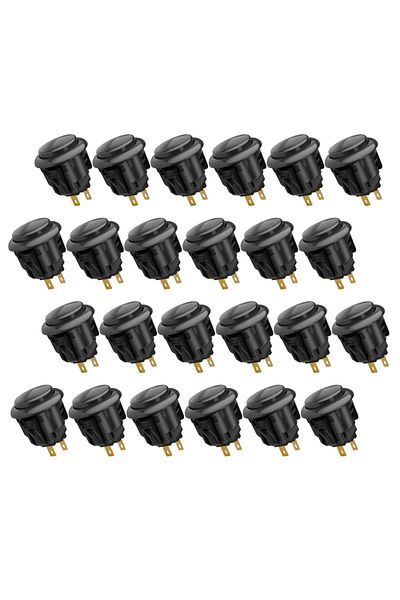 Choice 24mm Black 24 Pcs QANBA D-lite Arcade Buttons Snap-In Arcade Game Sticks DIY Kit 30mm 24mm (Boxed)24