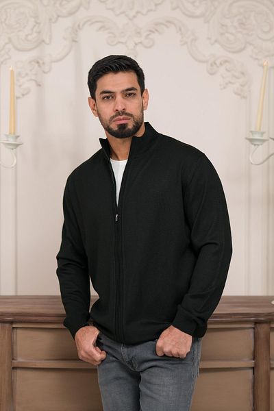 Woolen World Ζακέτα με κανονική εφαρμογή με γιακά με λεπτή ανοιξιάτικη πλεκτή ζακέτα
