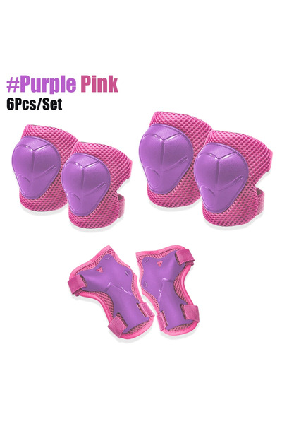 Choice مجموعة معدات حماية للأطفال من الركبة ووسائد الكوع باللون الوردي البنفس...