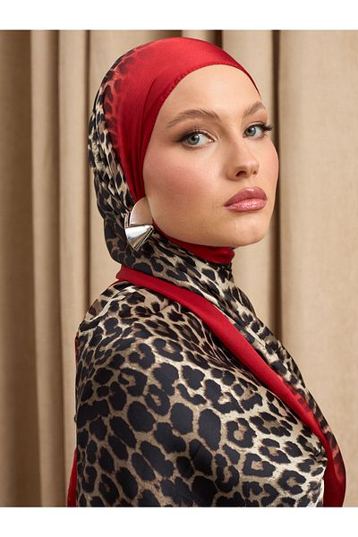 Oxygen Scarfs Touch Imported Leopard Voile Silk Shawl