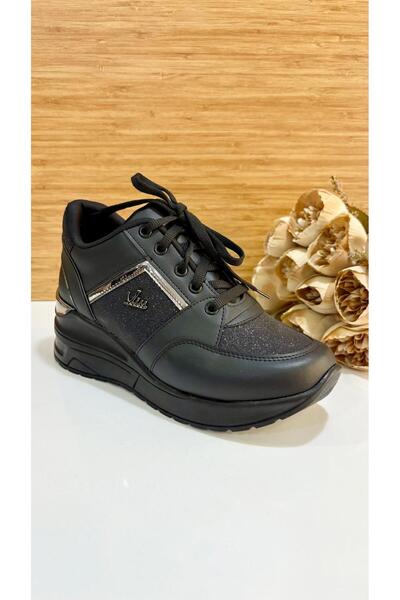 PUNTO 333075 Simli Topuklu Şık Spor Ayakkabı