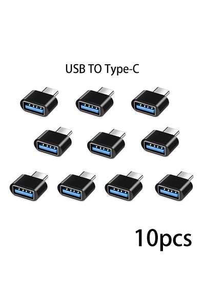 Choice Black 10pcs Mini Type-c Micro To Usb Adapter 3.0 Usb-c Male Otg A Female Data Connector For Macbook