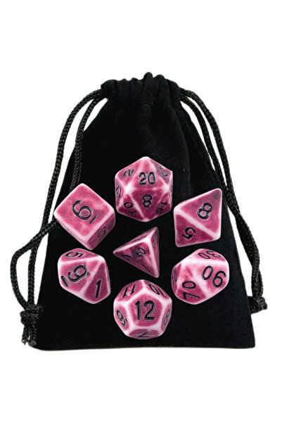 Choice1 مجموعة نرد حمراء وبيضاء من لعبة DND، قطع أكريليك عالية الجودة، تأثير ...