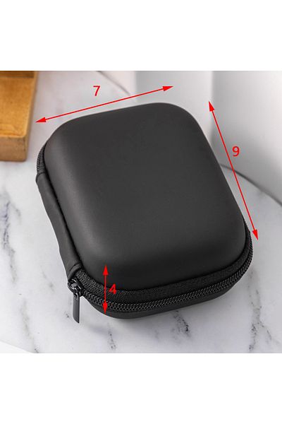 KOQZM 9x7x4 Portable Mini 3C Hard Shell Digital Gadgets Storage Bag Artificial Leather Earphone Charger Ca