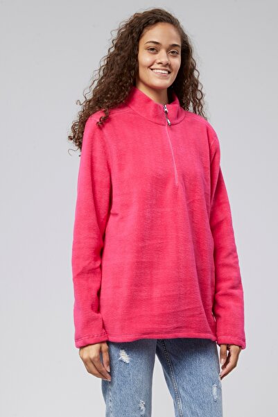 M MOONCOVER Φούτερ Mooncover Unisex με ψηλό γιακά – Standard Fit Φούξια