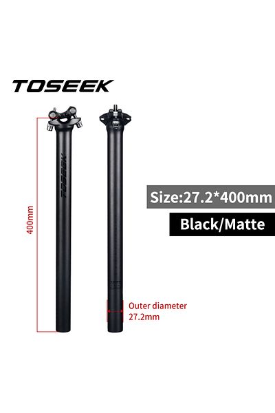 TOSEEK ZF-ONE 27.2-400mm TOSEEK ZF-One Carbon Seatpost 27.2/30.8/31.6mm Matte Black MTB/Road Bike Seat Post