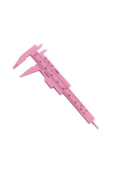 Choice Pink Mini 0-80mm Double Scale Plastic Vernier Caliper Ruler Measuring Student Calipers Measuring Too