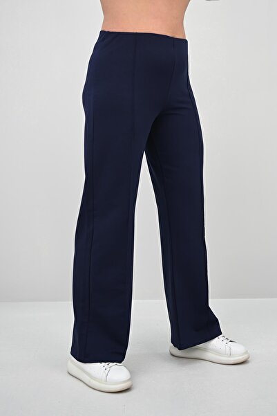 Koza Butik Kadın Büyük Beden Çima Detaylı Tayt Pantolon 6322-25