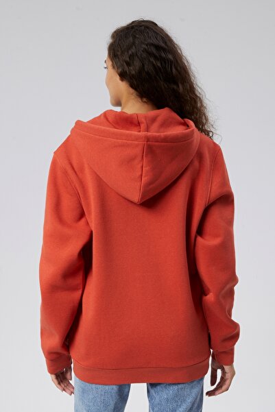 Klein-OFF Mooncover Hooded Kangaroo Pocket Zippered Sweatshirt – Tile