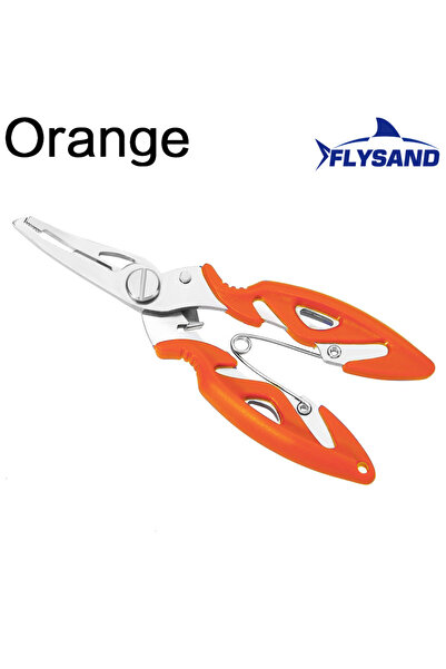Choice كماشة صيد السمك من FLYSAND باللون البرتقالي، مقص، قاطع خط، مزيل خطاف، ...