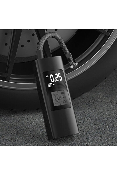 Protonust Kablosuz Şarjlı Taşınabilir Çantalı, Powerbank Destekli Çakmak Şarjlı Göstergeli Hava Kompresörü
