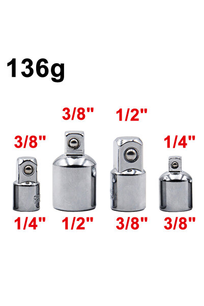 Choice1 4pc Silver 4pc Silver Black Variable Diameter Sleeve Square Sleeve Co...