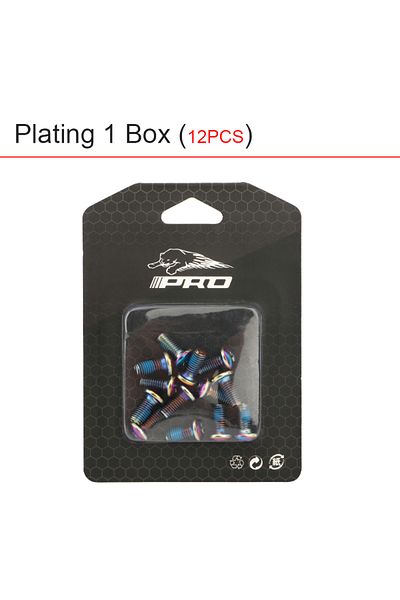 GOLDIX Plating 1 Box IIIPRO Bicycle Disc Brake Rotor T25 Red/Blue/Green/Purple/Gold/Plating Screws 12Pcs St
