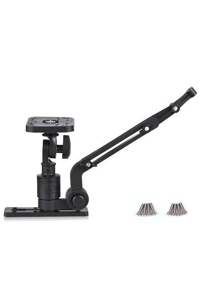 Choice Black Kayak Fish Finder Mounting Plate Kayak Boat Transducer Mounting Arm Fish Finder Mount Base Ada