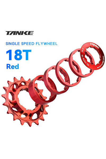 Choice1 طقم تحويل دولاب الموازنة أحادي السرعة TANKE أحمر 18T، 18T، ترس كاسيت ...