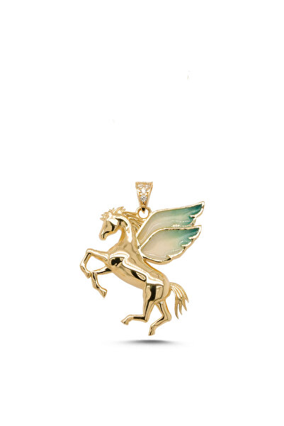 Kayra Mücevher Mineli At Altın Kolye Ucu AH141