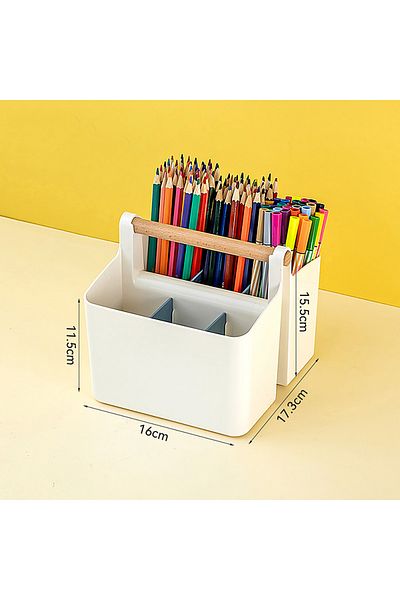 Choice A2 1pc Multifunctional Storage Holder School Office Portable Pen Holder Storage Box Large Capacity D