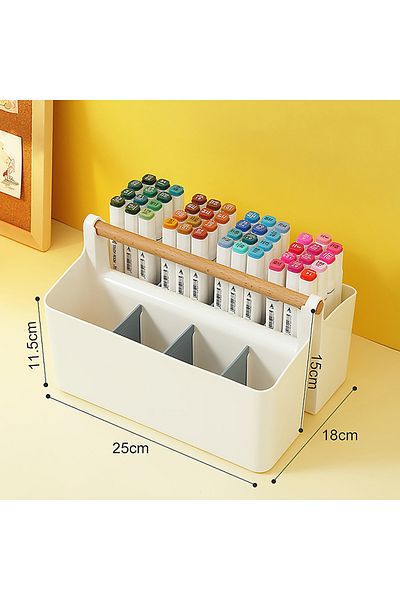 Choice A5 1pc Multifunctional Storage Holder School Office Portable Pen Holder Storage Box Large Capacity D