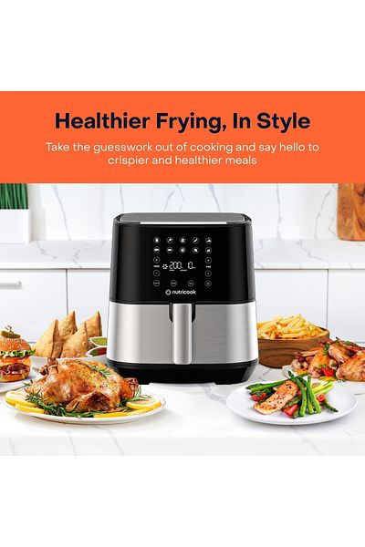 Nutricook Air Fryer 2 with Digital Control Panel Display, 5.5 L, 1700 W,Black, NC-AF205