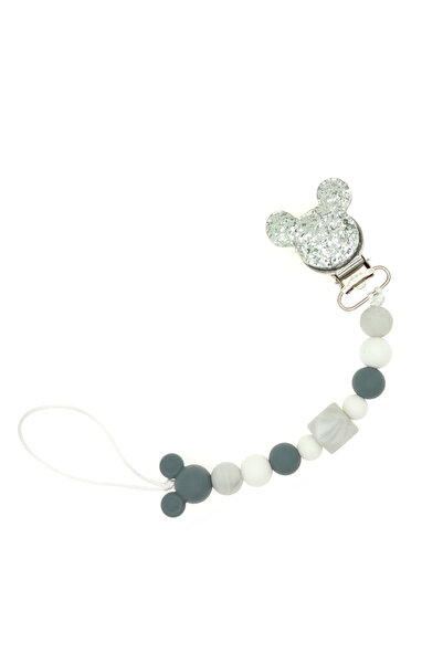 choice2 MXLB-254-رمادي فاتح مشابك مصاصة للأطفال سلسلة خرز سيليكون ألعاب عضاضة...