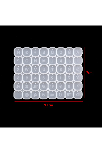 Choice1 2 Square Heart Letter Number Silicone Molds Charms Pendant Epoxy Resi...