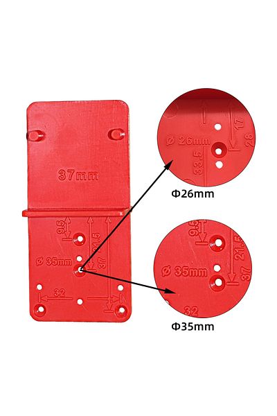 Choice 26mm and 35mm Hinge Hole Drilling Guide Positioning Mark Template 26/35/40mm Hing Installation Jig D