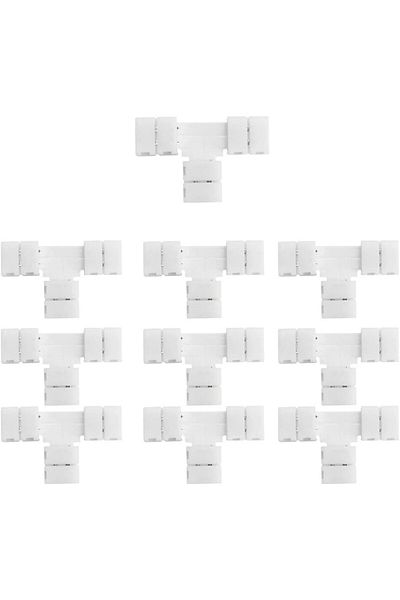 AOKIN 10pcs I Tyep 10pcs I /l/t/cross Shape Solderless Snap Down 4pin Conductor Led Strip Connector For Qu
